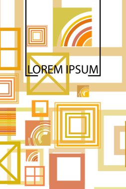 iş broşürü tasarım şablonu vektör geometrik kare 