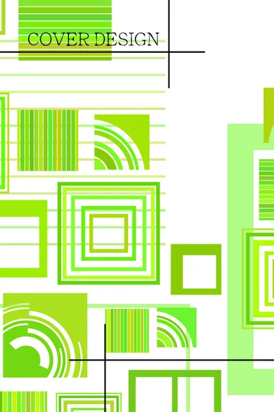 Folleto de negocios folleto diseño plantilla vector geométrico cuadrado — Vector de stock