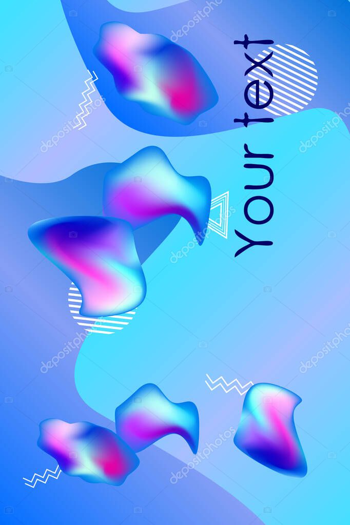 Liquid vector colorful shapes. Abstract vector background. Liquid ink art design.