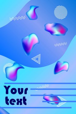 Sıvı vektör renkli şekiller. Soyut vektör arkaplanı. Sıvı