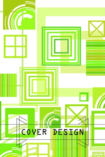 Folleto de negocios folleto diseño plantilla vector geométrico cuadrado — Vector de stock