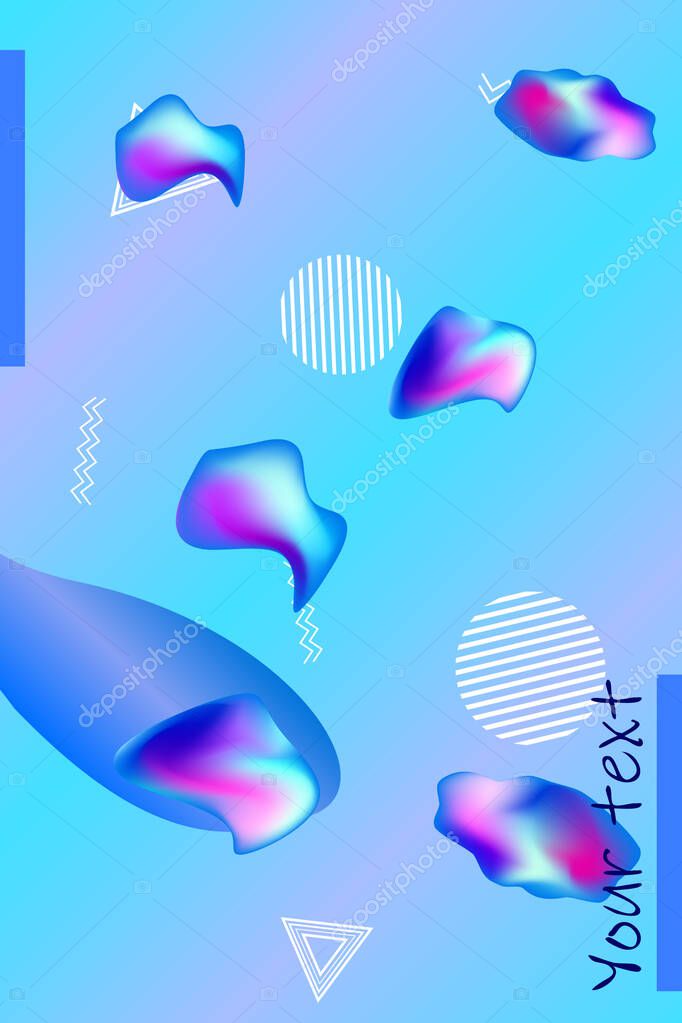 Liquid vector colorful shapes. Abstract vector background. Liquid ink art design.
