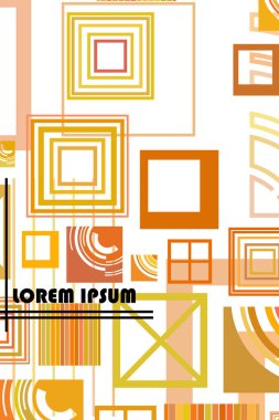 iş broşürü tasarım şablonu vektör geometrik kare 