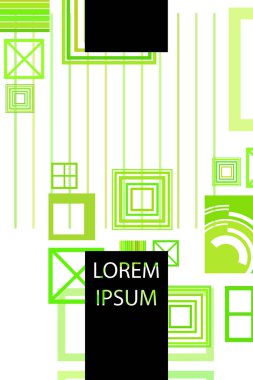 iş broşürü tasarım şablonu vektör geometrik kare 