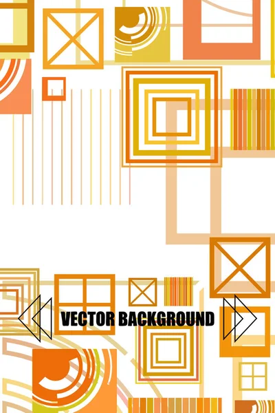 Affärsbroschyr flyer design mall vektor geometrisk kvadrat — Stock vektor