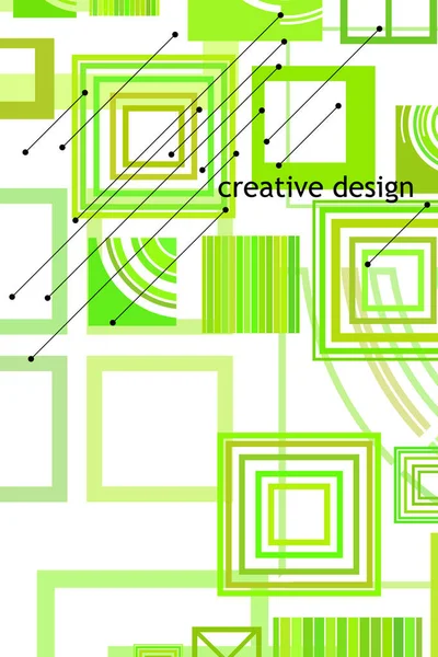 Folleto de negocios folleto diseño plantilla vector geométrico cuadrado — Vector de stock