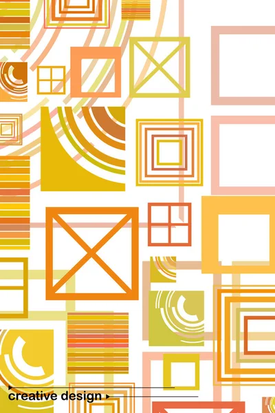 ビジネスパンフレットチラシデザインテンプレートベクトル幾何学正方形 — ストックベクタ