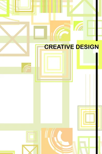 Business broschüre flyer design template vektor geometrisch quadratisch — Stockvektor