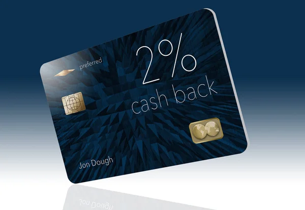 Here is a 2-percent cash back rewards credit card. It is a generic illustration with generic logos and names etc.