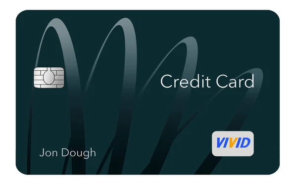 MODERN DESIGN CREDIT CARD- Here is a generic credit card  with a minimal amount of graphics on the front that is the trend for modern credit card designs
