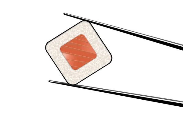 Itt Van Egy Tiszta Egyszerű Pillantást Sushi Chop Botok Tonhal — Stock Fotó