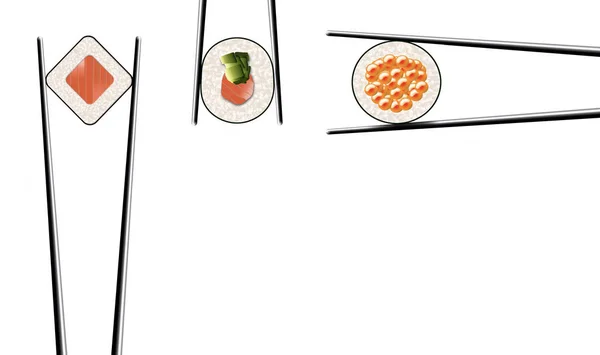 Mám Ráda Sushi Název Tohoto Obrázku Tady Čistý Jednoduchý Pohled — Stock fotografie