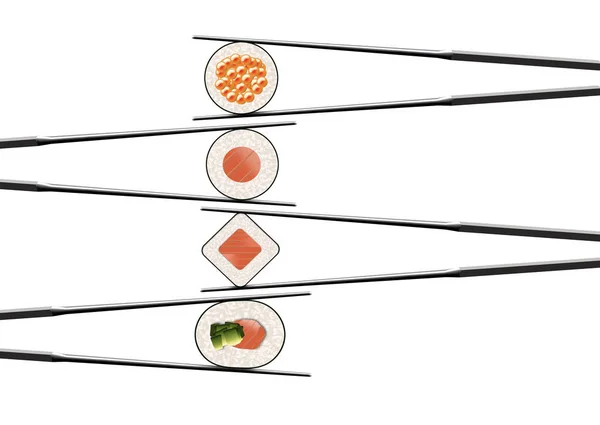 Encanta Sushi Título Esta Imagen Aquí Está Una Mirada Simple — Foto de Stock