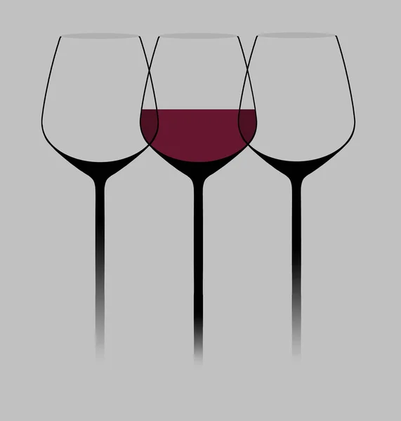 Weingläser Sind Einer Modernen Stilvollen Grafischen Illustration Sehen Wein Glas — Stockfoto