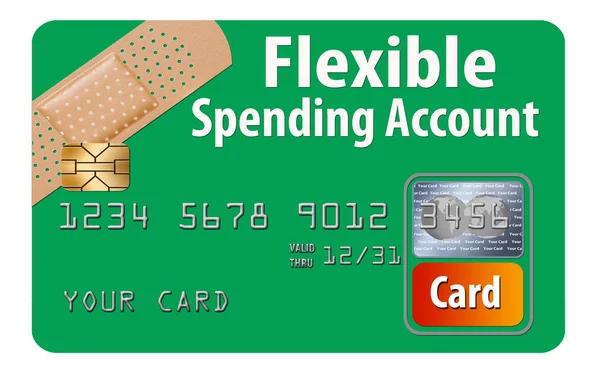 Generic Fsa Flexible Spending Account Debit Card Illustration Medical Insurance — Stock Photo, Image