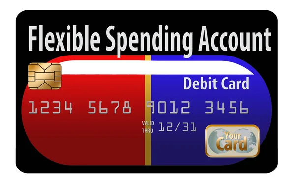 Tratta Una Carta Debito Flessibile Conto Spesa Che Viene Utilizzato — Foto Stock