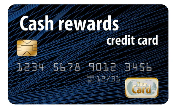 Este Cartão Crédito Recompensas Dinheiro Isolado Fundo Branco — Fotografia de Stock