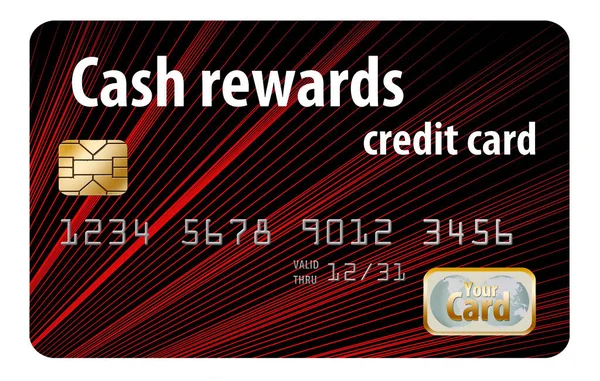 Questa Una Carta Credito Cash Rewards Isolato Uno Sfondo Bianco — Foto Stock