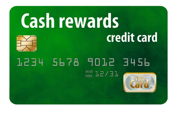 Cash Rewards Credit Card Isolated White Background — Stock Photo, Image