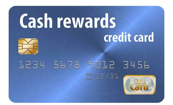 Dit Een Cash Beloningen Creditcard Geïsoleerd Een Witte Achtergrond — Stockfoto
