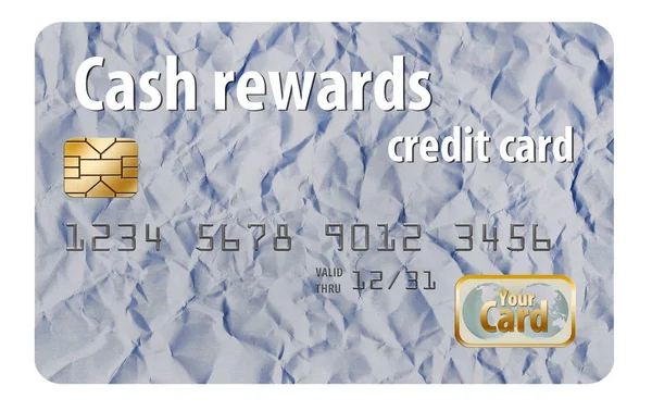 Cash Rewards Credit Card Isolated White Background — Stock Photo, Image