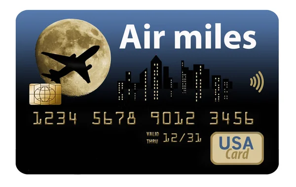Här Air Miles Belöningar Frequent Flier Kreditkort — Stockfoto