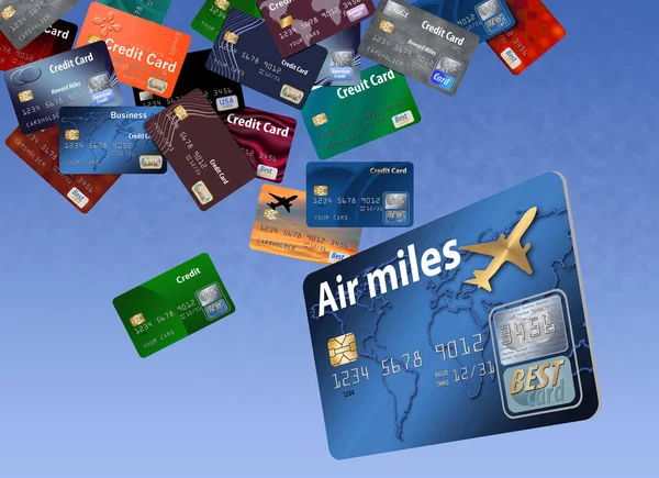 Aquí Hay Recompensas Millas Aéreas Viajero Frecuente Tarjeta Crédito —  Fotos de Stock