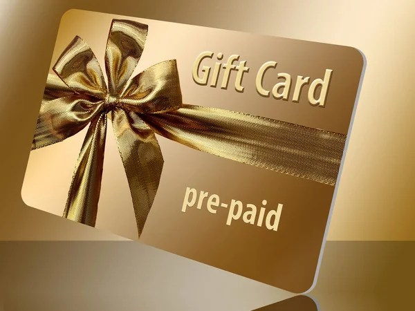 Pre Paid Gift Card Prepaid Card Isolated Background — Stock Photo, Image