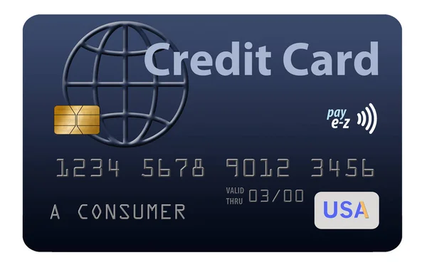 Oto Ogólny Karty Kredytowej Mock Bezpieczne Publikowanie Jest Ilustracja — Zdjęcie stockowe
