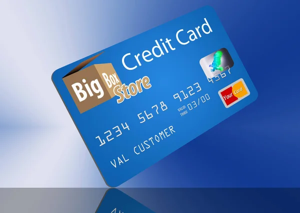 Here Generic Mock Safe Publish Credit Card Illustration — Stock Photo, Image