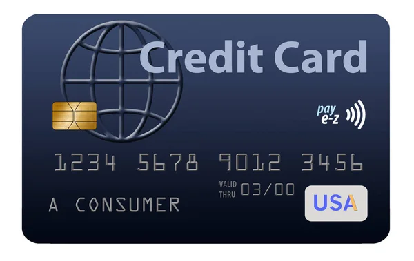 Here Generic Mock Safe Publish Credit Card Illustration — Stock Photo, Image