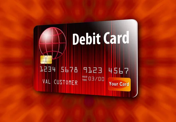 Джентльмен Mock Безопасно Публиковать Debit Card Иллюстрация — стоковое фото