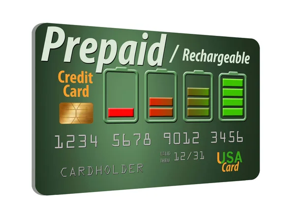 Tutaj Jest Akumulator Wielokrotnego Napełniania Prepaid Karty Kredytowej Idea Ładowania — Zdjęcie stockowe