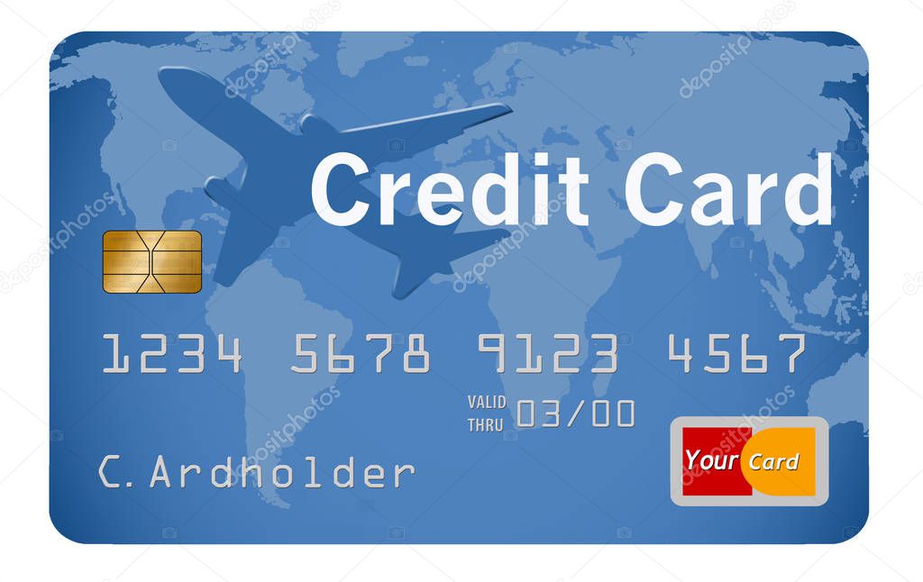 Here is a generic, mock (safe to publish) credit card. This is an illustration.