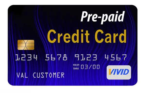Aqui Está Cartão Crédito Pré Pago Recarregável Recarregável Ideia Recarga — Fotografia de Stock