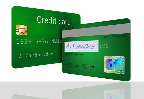 Иллюстрация Которая Имеет Функции Безопасности Кредитной Карте Включая Hhgram Магнитную — стоковое фото