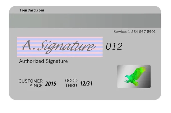 Hier Ist Eine Abbildung Die Die Sicherheitsmerkmale Einer Kreditkarte Zeigt — Stockfoto