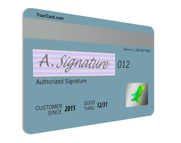 Hier Ist Eine Abbildung Die Die Sicherheitsmerkmale Einer Kreditkarte Zeigt — Stockfoto