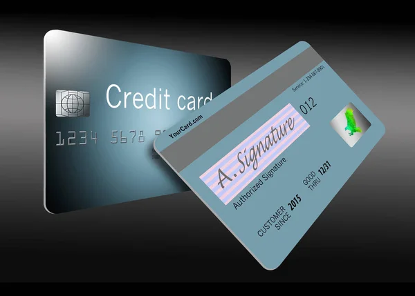 Här Illustration Som Innehåller Säkerhetsfunktionerna Kreditkort Inklusive Hologram Magnetremsa Och — Stockfoto