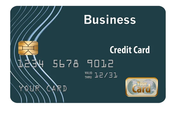 Ось Загальна Смішна Кредитна Картка Бізнесу Ізольована Білому Тлі — стокове фото
