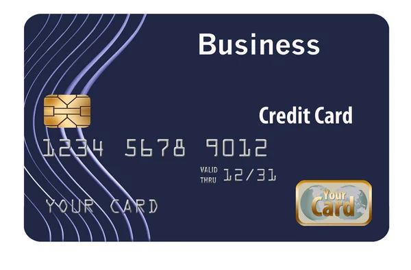Tady Obecný Předstíranou Služební Kreditní Karta Izolovaných Bílém Pozadí — Stock fotografie