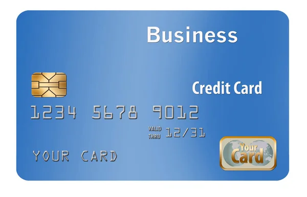 Here is a generic, mock business credit card isolated on a white background.
