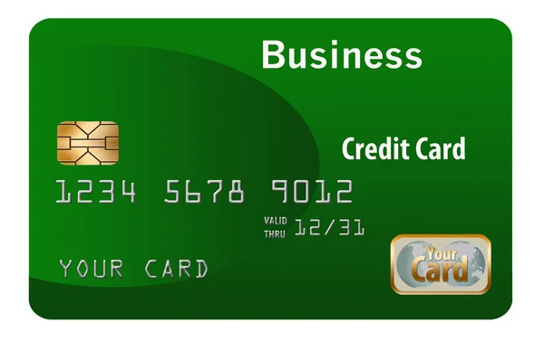 Here Generic Mock Business Credit Card Isolated White Background — Stock Photo, Image