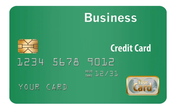 Here Generic Mock Business Credit Card Isolated White Background — Stock Photo, Image