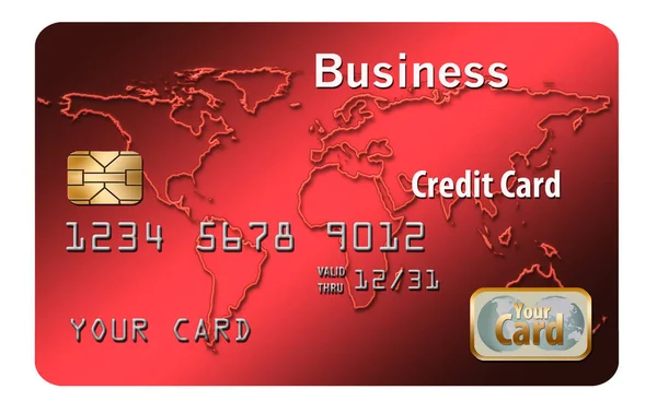 ここでは 白い背景に分離されたジェネリック モックのビジネス クレジット カードです — ストック写真