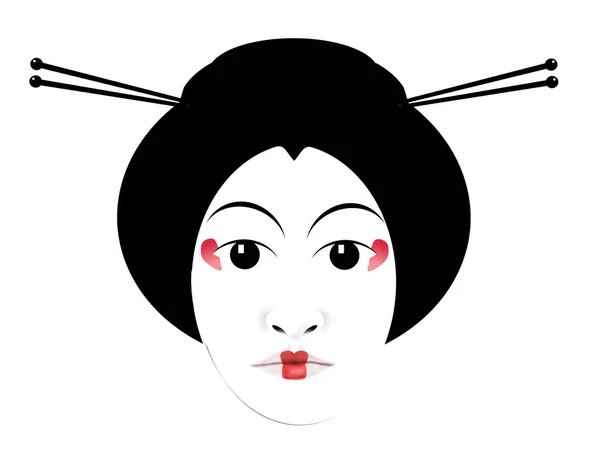 Geisha hair sticks are illustrated here. Hair sticks are  used in modern fashion but originated with Japanese geisha as shown here in black, white and red isolated on a background.