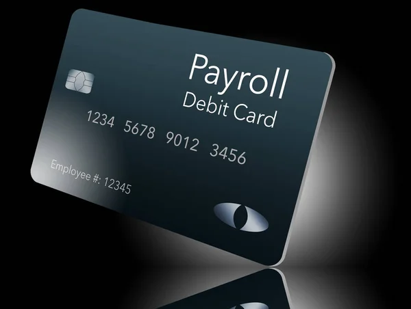 Here is a payroll debit card. It is a pre-paid debit card used to pay employees their payroll wages. It is and illustration.