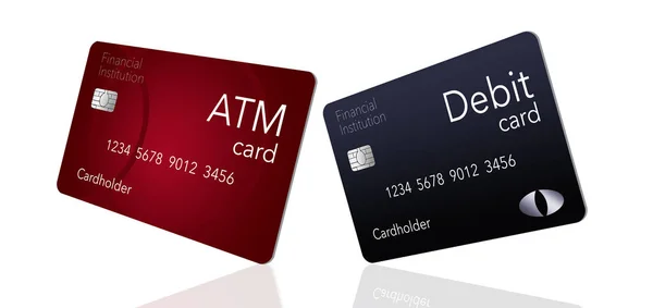 Here Atm Card Which Shown Debit Card Which Often Thought — Stock Photo, Image