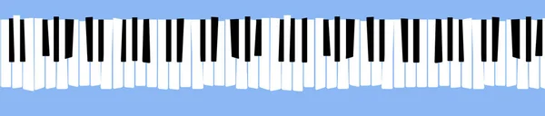 ここで 様式化された 歪められたレトロなピアノ キーボードです イラストです — ストック写真