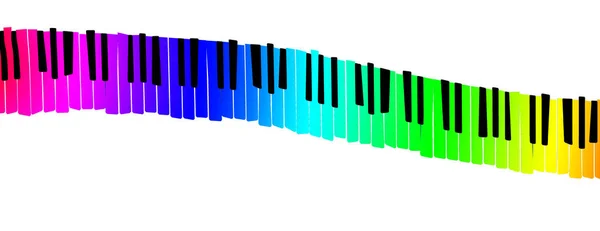 Hier Een Gestileerde Vervormde Retro Piano Klavier Dit Een Illustratie — Stockfoto